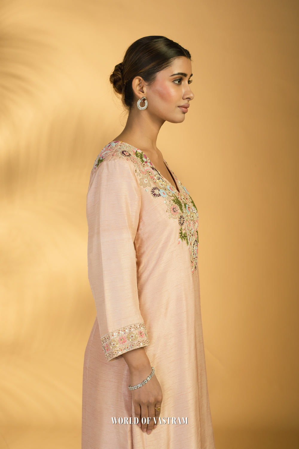 Peach Kurta Set