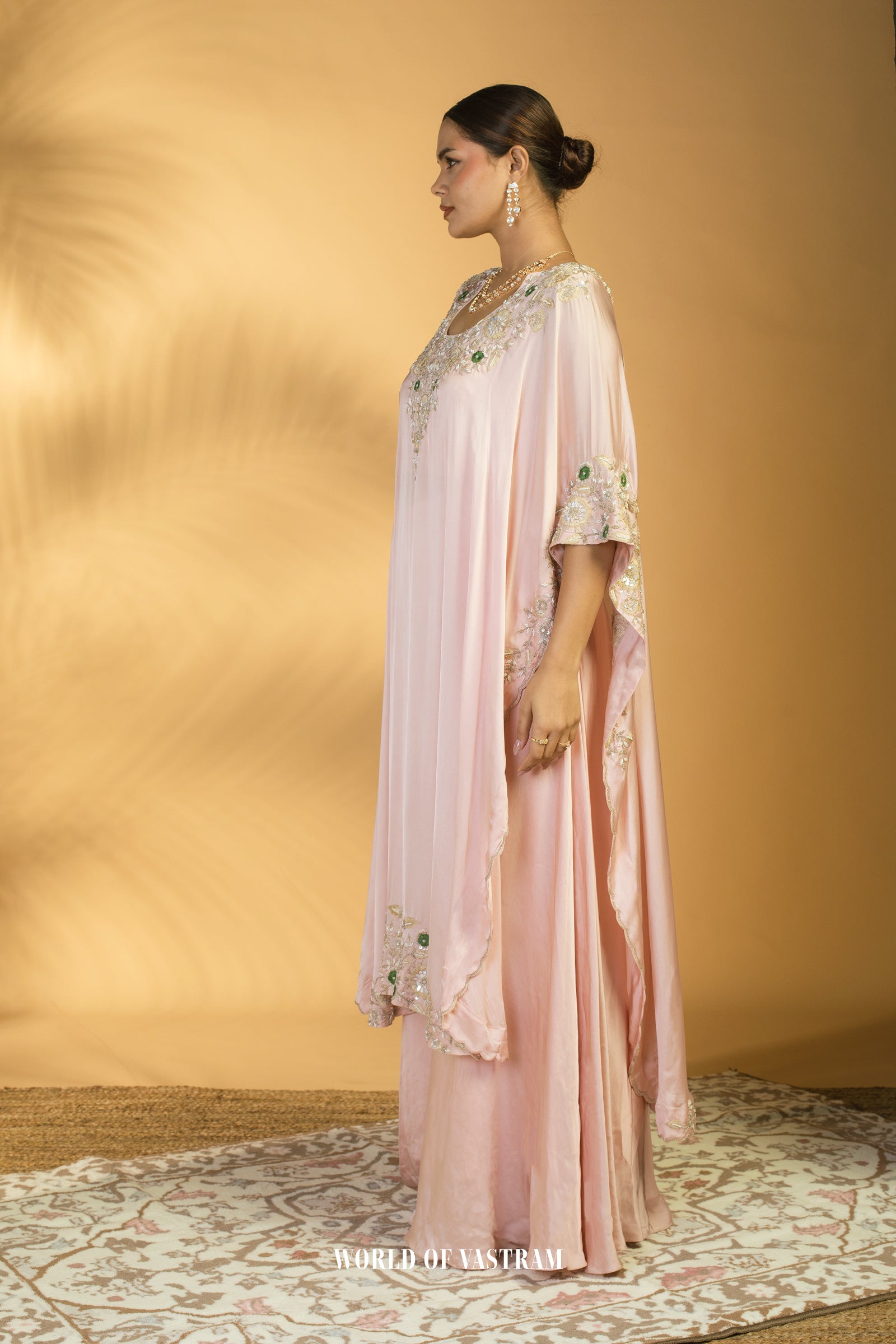 Blush Pink Kaftan Set